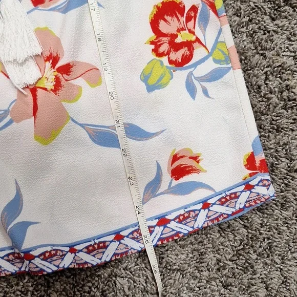 Flying Tomato cold shoulder blouse top - short sleeve - S white floral - Picture 5 of 7